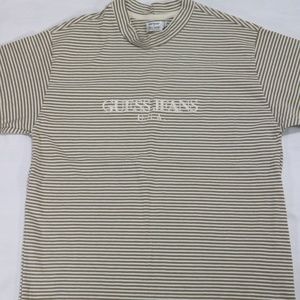 VTG 90s NWT GUESS JEANS U.S.A Striped Tee T-shirt
